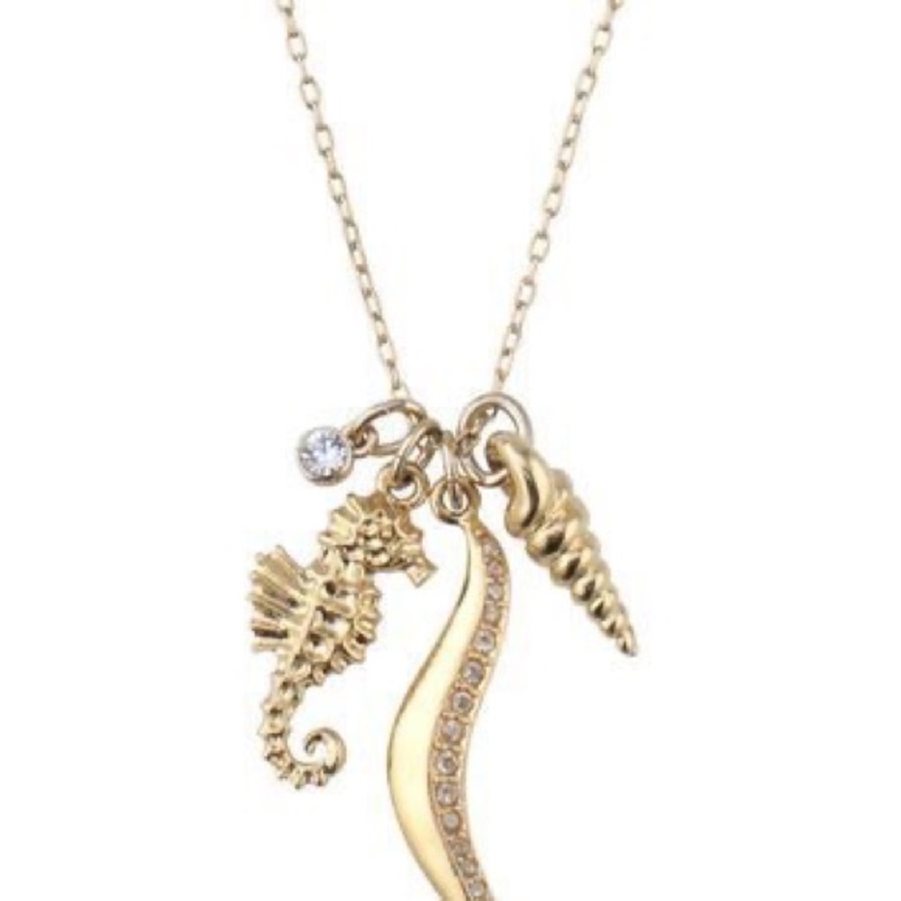 Stella & Dot Sunset Beach Gold Charm Necklace